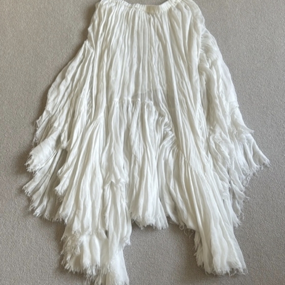 Free People FP ONE Clover White Maxi Skirt Boho Festival Size Small - Picture 9 of 11